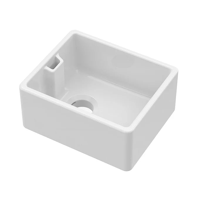 a white ceramic square sink