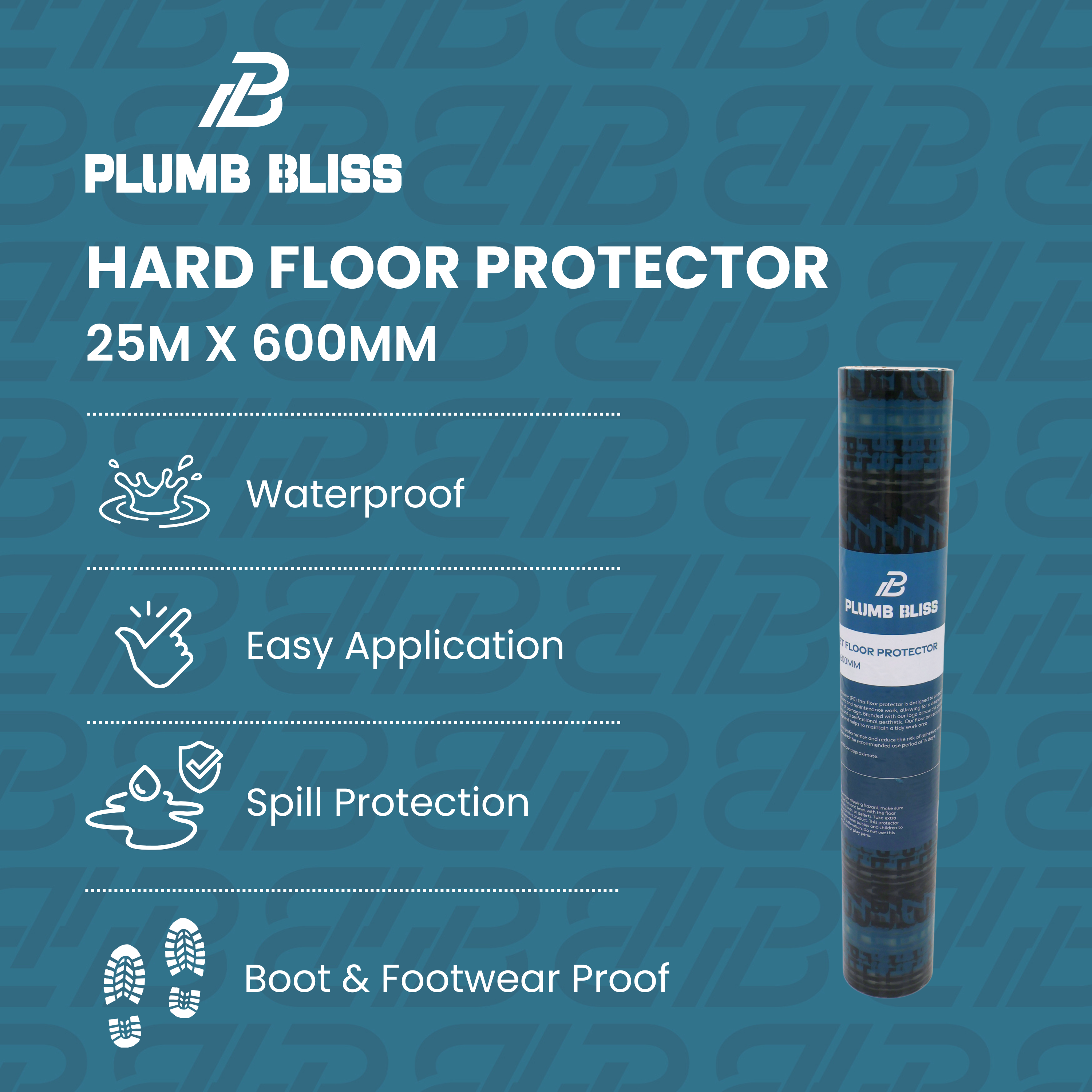 Plumb Bliss Hard Floor Protector - 25m x 600mm