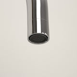 Astini Cosmopolitan Twin Lever Kitchen Sink Mixer Tap with Brushed Steel and Chrome Finish