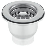 Astini Belfast 100 1.0 Bowl White Ceramic Kitchen Sink with Strainer Waste