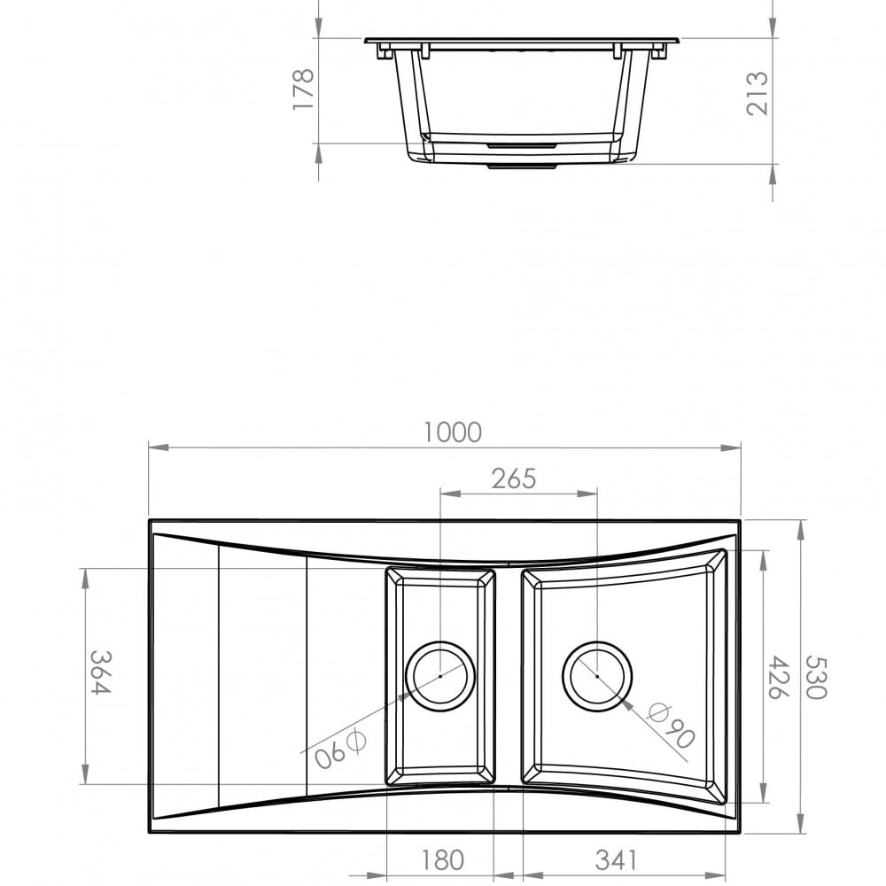 Astini Xeron 1.5 Bowl SMC Synthetic Reversible Kitchen Sink & Waste