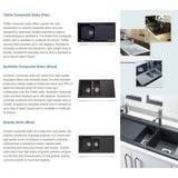 Astini Xeron 2.0 Bowl SMC Synthetic Reversible Kitchen Sink & Waste