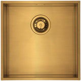 Astini Sotto 400 x 400 1.0 Bowl Brushed Brass PVD Stainless Steel Kitchen Sink & Waste
