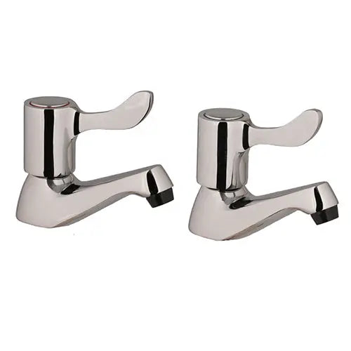 Pro Lever Basin Pillar Taps (Pair) HPS Hartlepool Plumbing Supplies