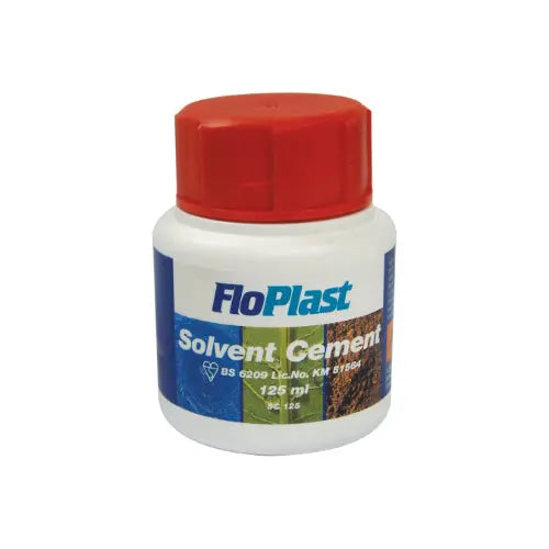 Floplast solvent cement BS6209 125ml Hartlepool Plumbing Supplies