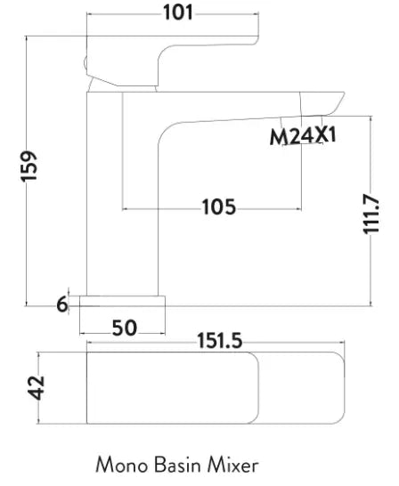 Muro Basin Mono Mixer-HPS Hartlepool Plumbing Supplies