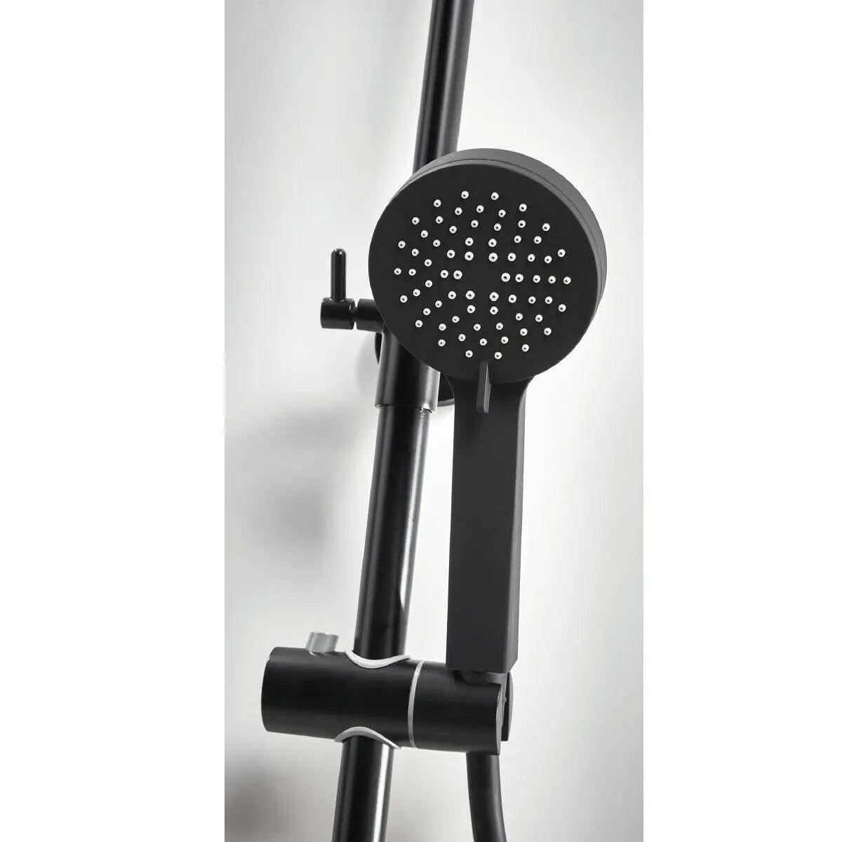 Middleton Black Round Rigid Riser Shower-HPS Hartlepool Plumbing Supplies
