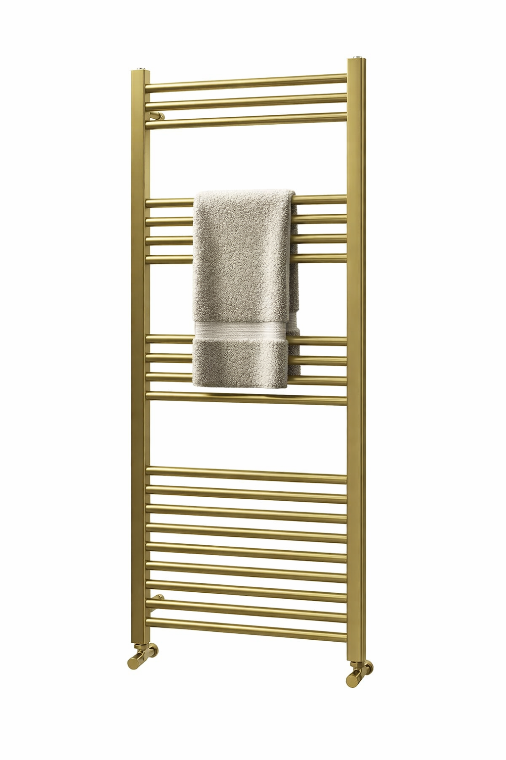 Aqua 500mm Wide Gigi Towel Rail Brushed Brass