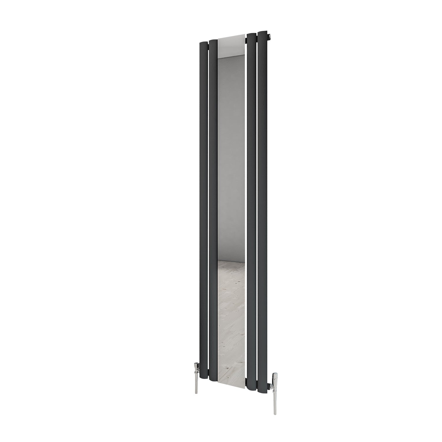 Aqua Moda Steel Vertical Radiator with Mirror W380 x H1800