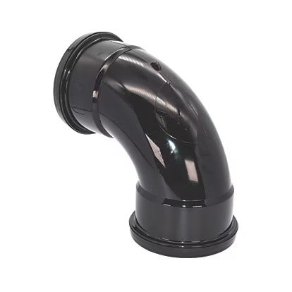 110mm 4" soil 92.5 degree double socket bend/elbow black SP561