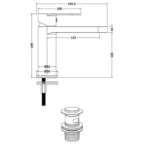 Fresssh Coral Mono Basin Mixer Inc Waste Primaflow F&P
