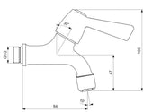 Ideal Standard ALTERNA 21 LEVER BIB TAPS CHROME (PAIR)