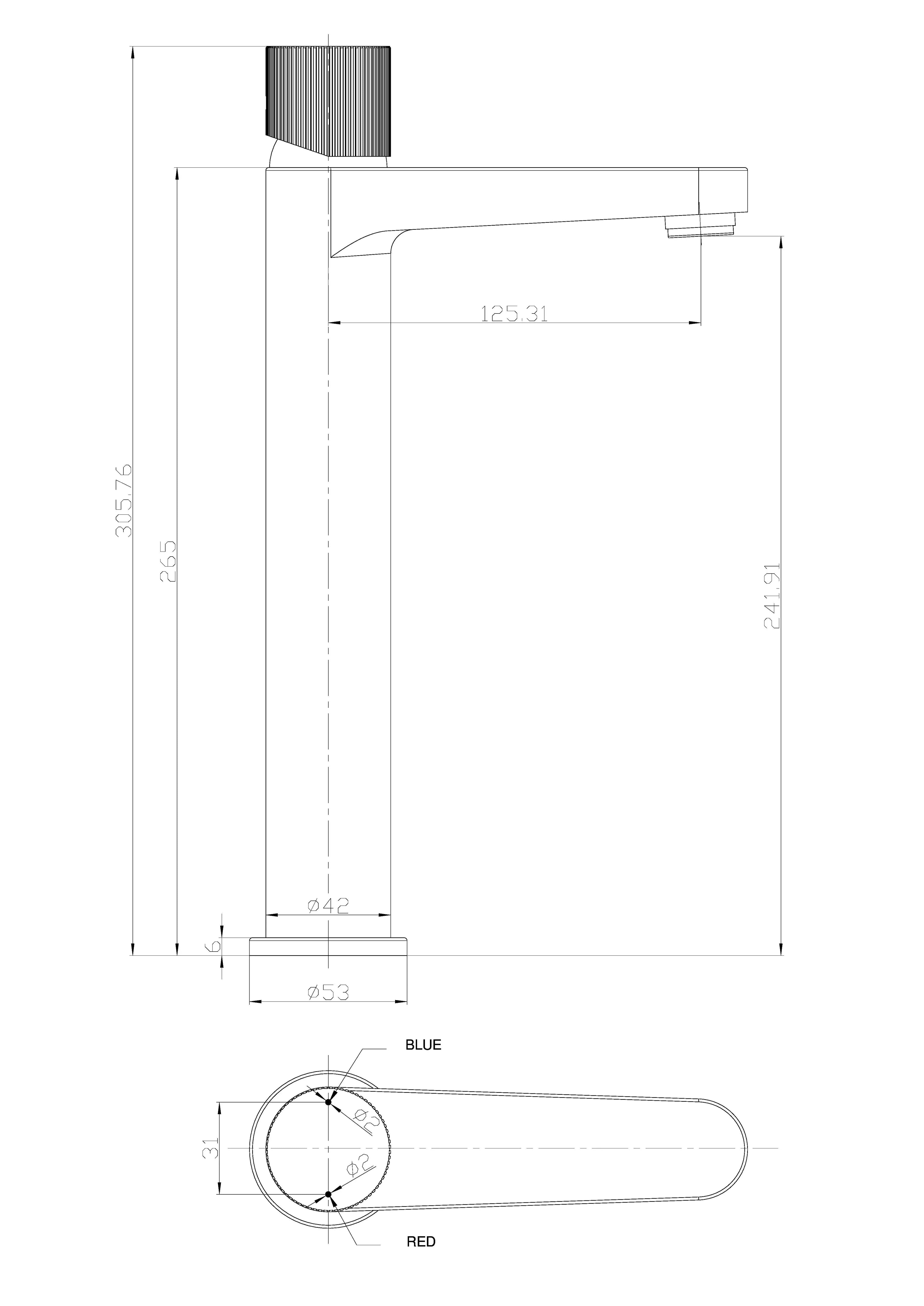 SCUDO - KOKO Tall Basin Mixer Gunmetal HPS Hartlepool Plumbing Supplies