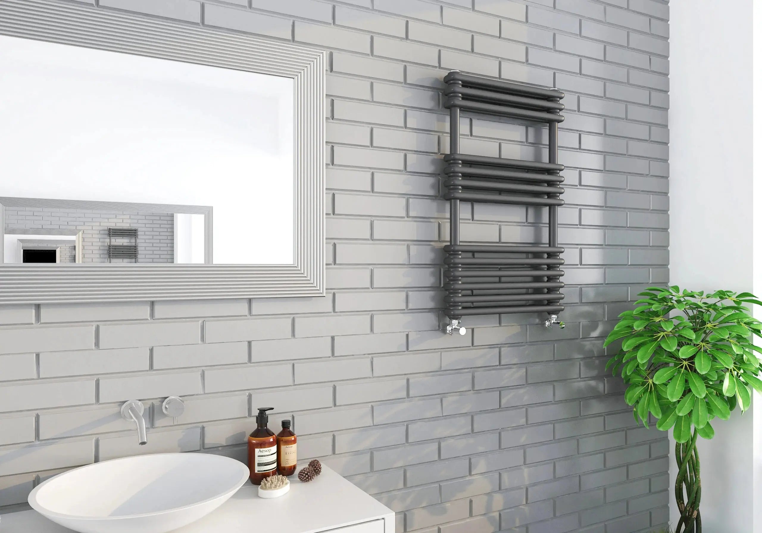 Kolumn Towel Rail ANTHRACITE K-RAD HPS Hartlepool Plumbing Supplies