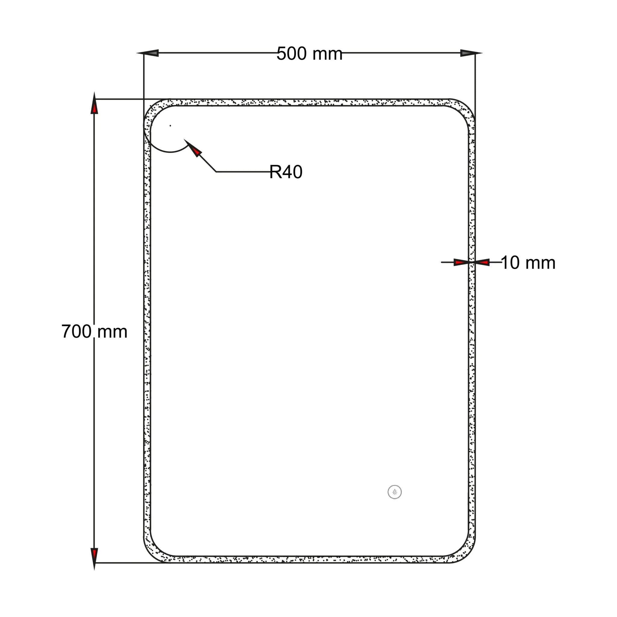 Scudo Vivid LED Mirror 700 x 500mm Hartlepool Plumbing Supplies