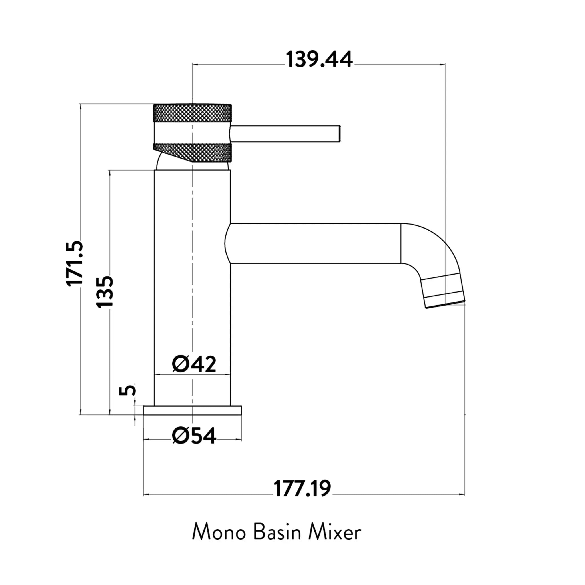 Scudo Core Mono Basin Mixer HPS Hartlepool Plumbing Supplies