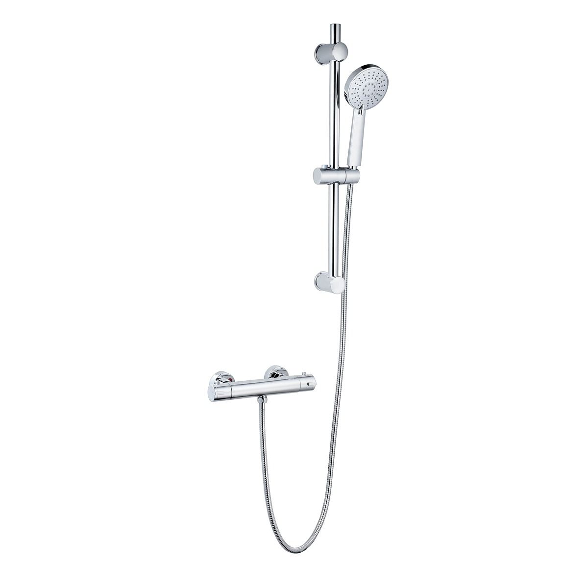 Kartell Plan Thermostatic Bar Shower with Adjustable Slide Rail Kit Kartell