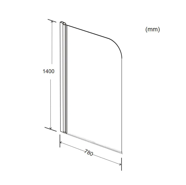 K-VIT Koncept Straight Bath & Shower Screen 6mm HPS Hartlepool Plumbing Supplies