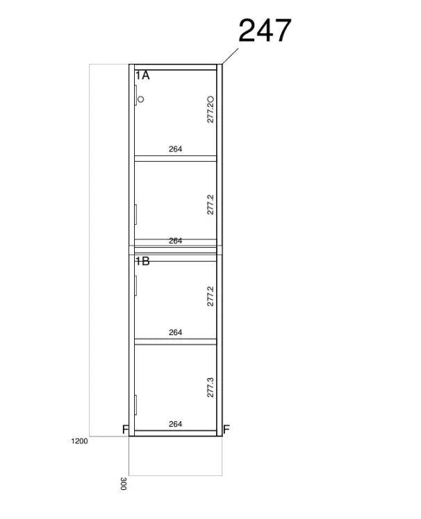 KARTELL K-VIT Kore Wall Hung Tall Unit HPS Hartlepool Plumbing Supplies