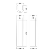 Fresssh Whitney 550mm 2th Basin & Pedestal