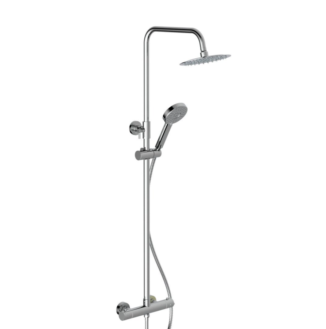 Swan Loughton Column Shower w/ Rail, Hose & Round Head