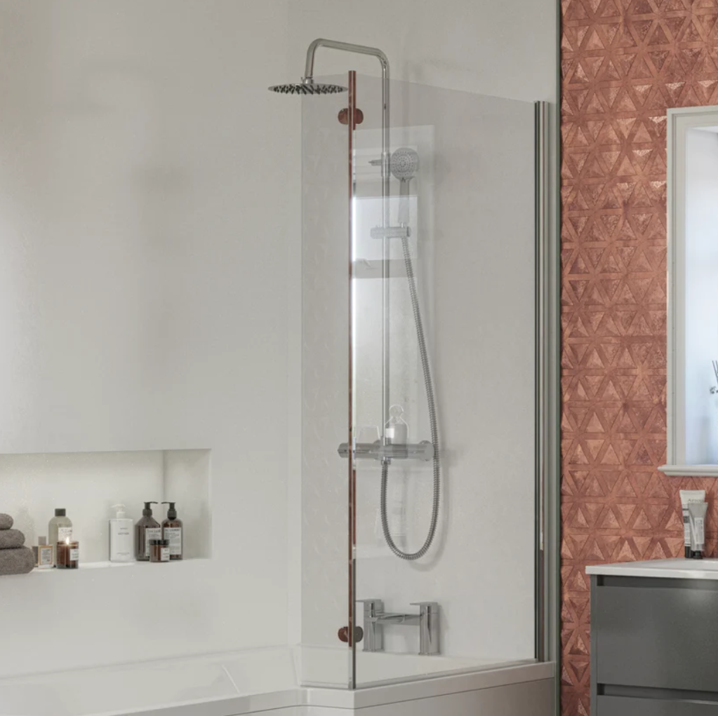 Swan Loughton Column Shower w/ Rail, Hose & Round Head