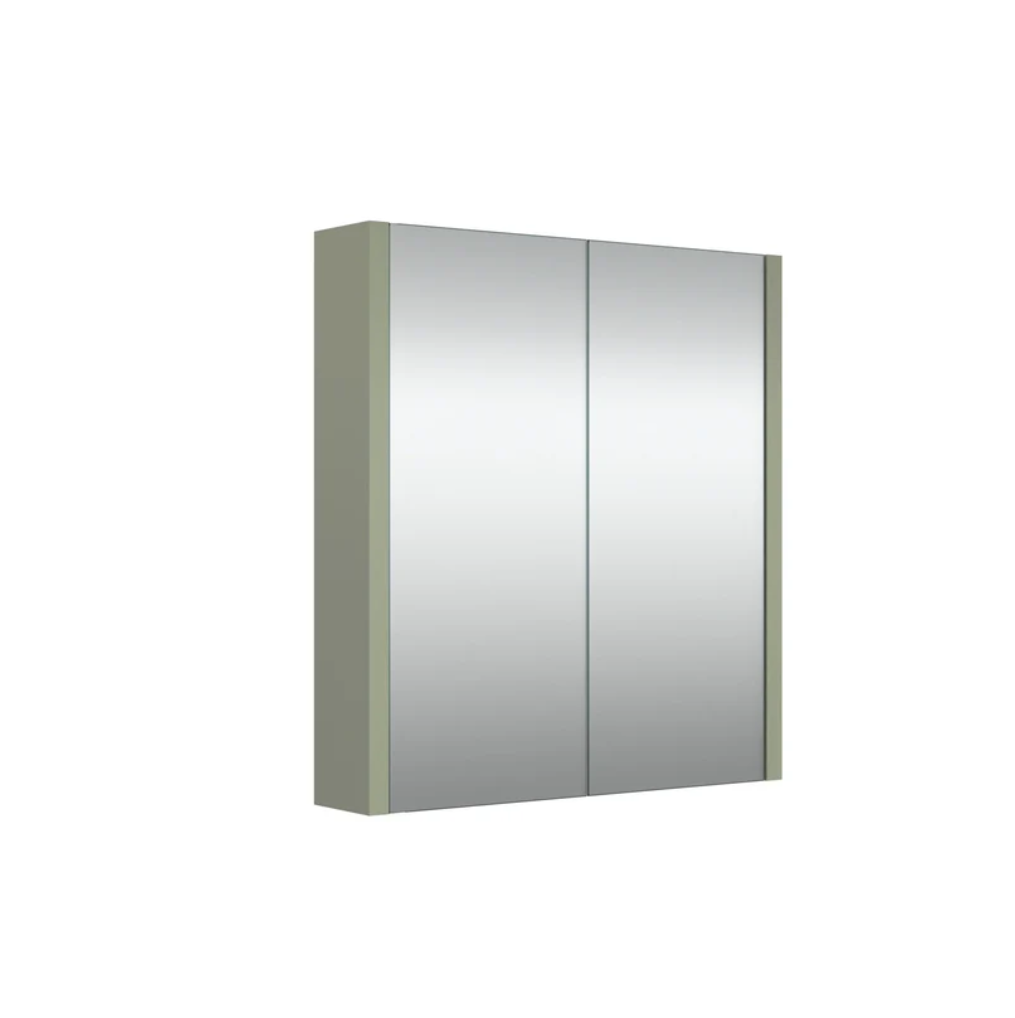 Swan Glebe 580mm x 650mm 2 Door Mirror Cabinet w/ Glass Shelves