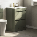 Swan Glebe 620mm x 850mm x 480mm 2 Drawer Floorstanding Vanity Unit & Basin