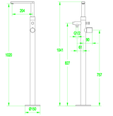 Aqua Velar Freestanding Bath Shower Mixer