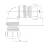MT4 1 1/2" 40mm 90° Multifit Bend McAlpine