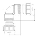MS4 1 1/4" 32mm 90° Multifit Bend McAlpine