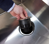 Top Fix Basket Strainer Kitchen Sink Waste Polished Steel