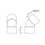 Floplast 40MM ABS Solvent Weld 135° (45°) Bend/Elbow