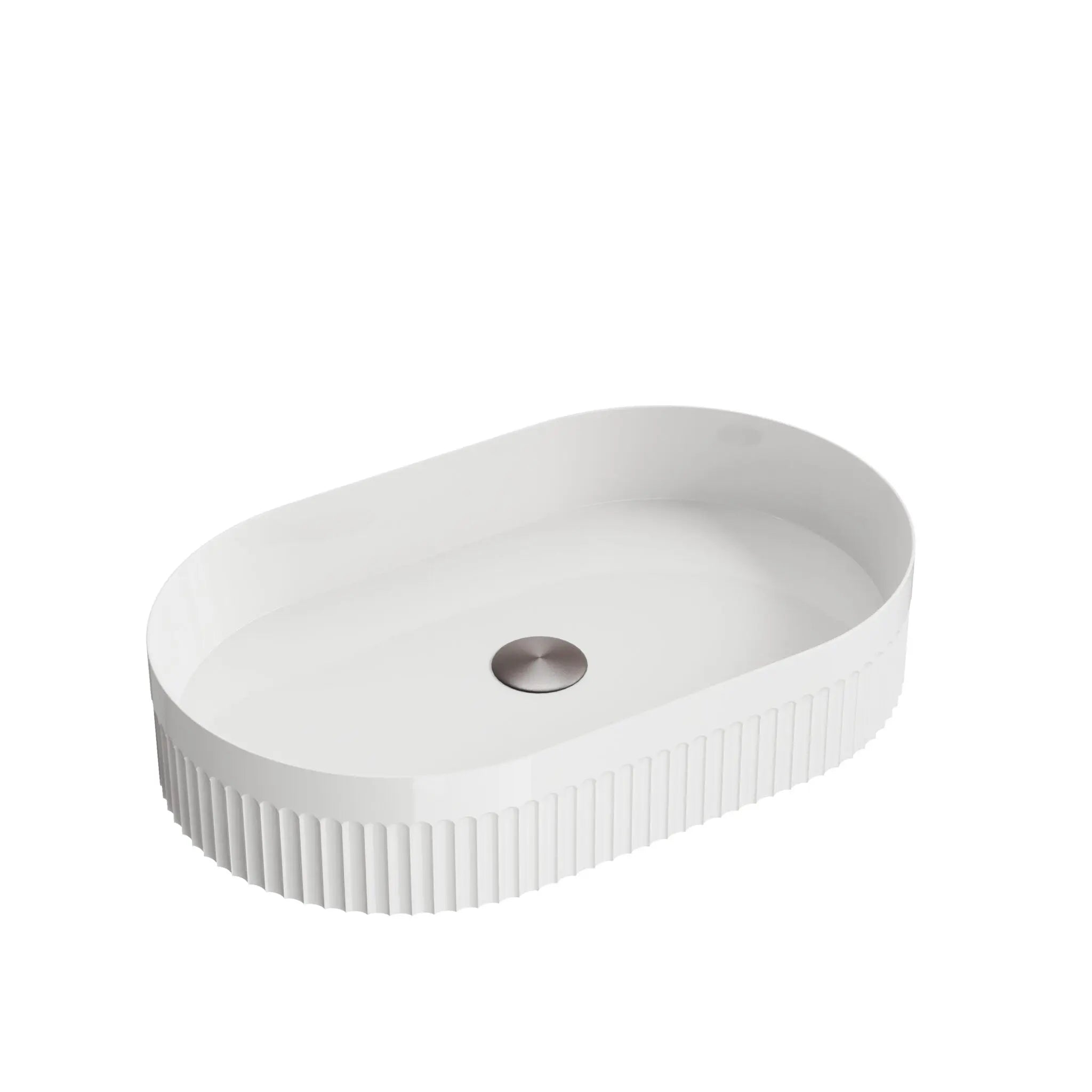 Scudo Fluted Oval Countertop Basin HPS Hartlepool Plumbing Supplies