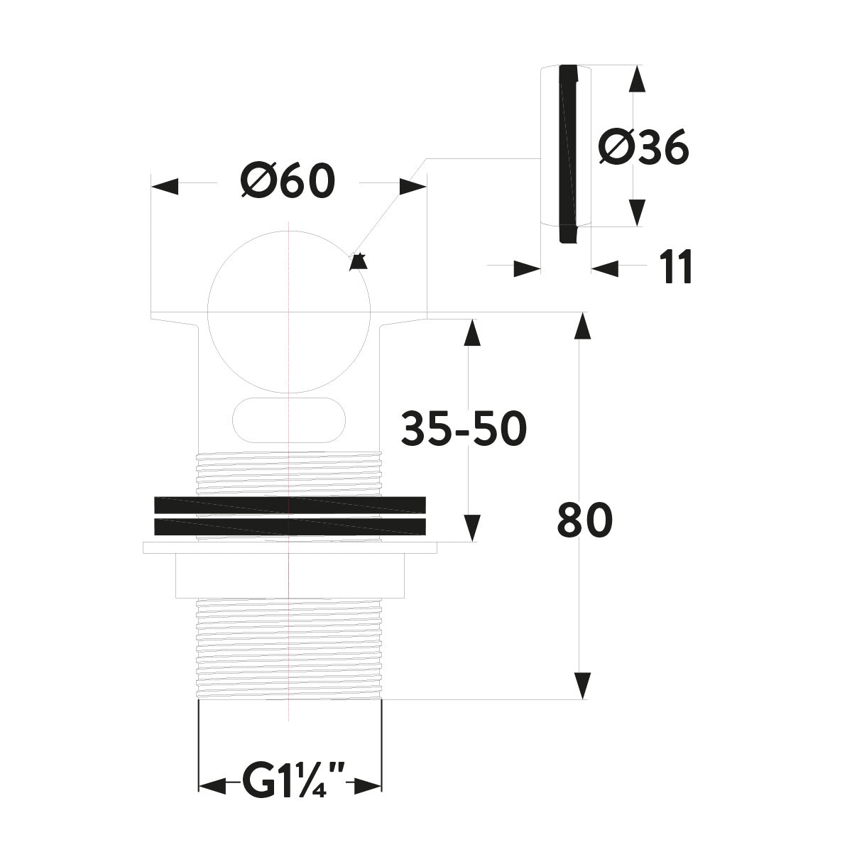 Slotted Basin Swivel Waste