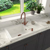 Astini Lago 100 1.0 Bowl Fireclay Ceramic Kitchen Sink with Waste & Overflow Taps UK