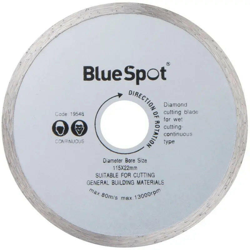 BLUE SPOT DIAMOND CONTINUOUS RIM CUTTING DISC 115MM 2PK-HPS Hartlepool Plumbing Supplies