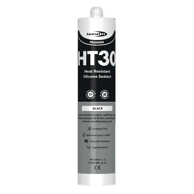 Bond It HT30 High Temperature Silicone- Black HPS Hartlepool Plumbing Supplies