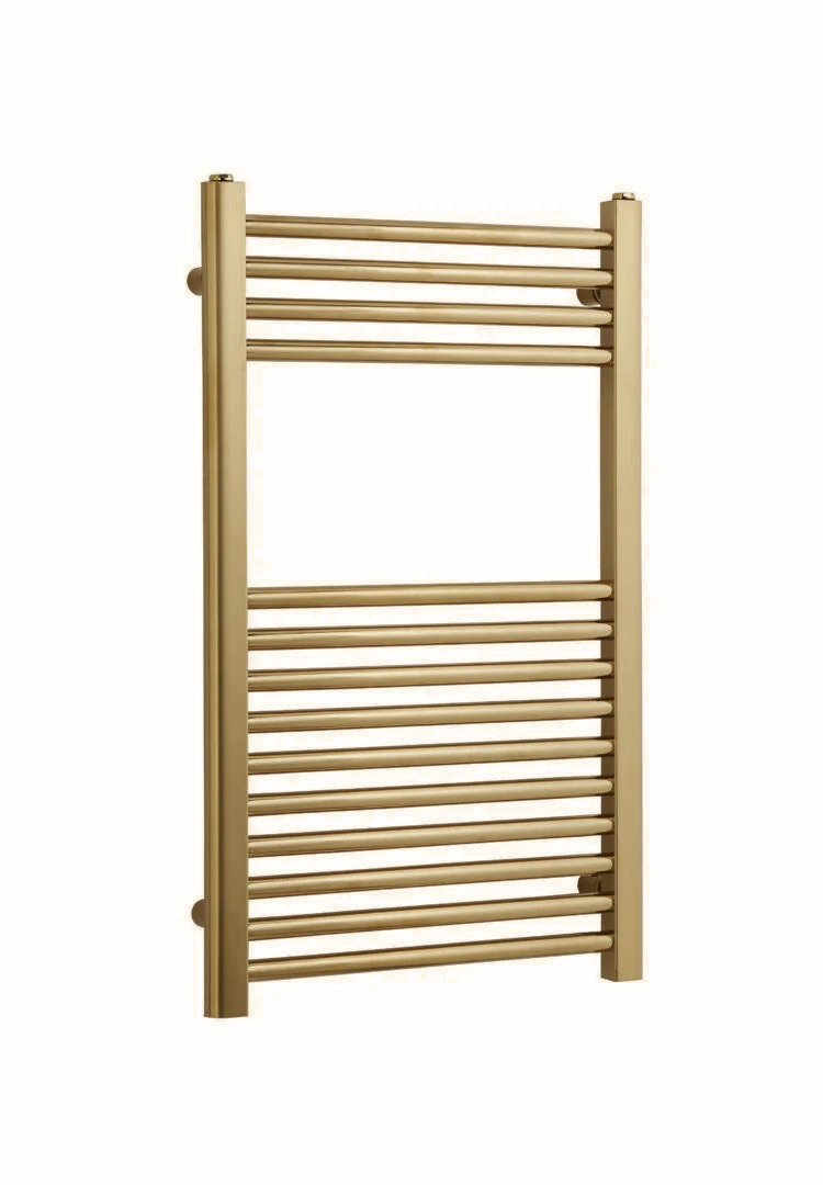 Aqua 500mm Wide Gigi Towel Rail Brushed Brass