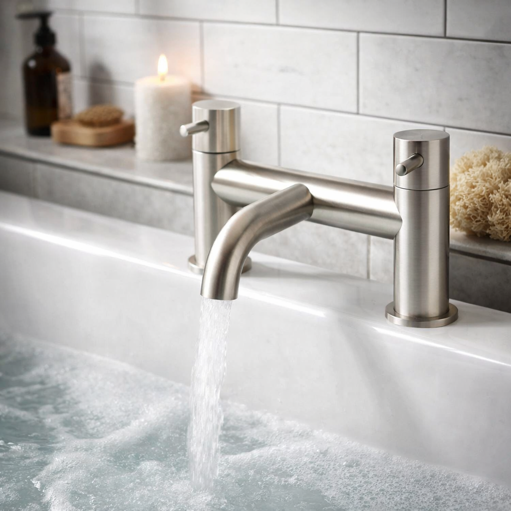 Aqua Solito Bath Filler – Brushed Nickel