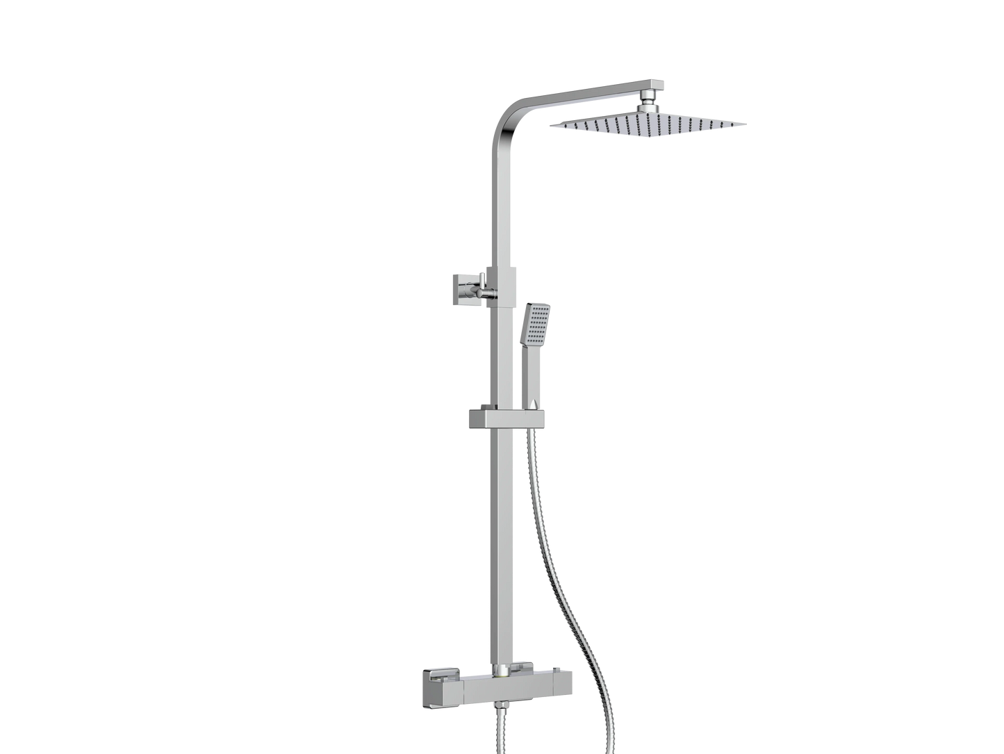 Swan Loughton Column Shower w/ Rail, Hose & Square Head