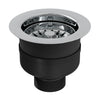 Top Fix Basket Strainer Kitchen Sink Waste Polished Steel