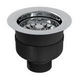 Top Fix Basket Strainer Kitchen Sink Waste Polished Steel