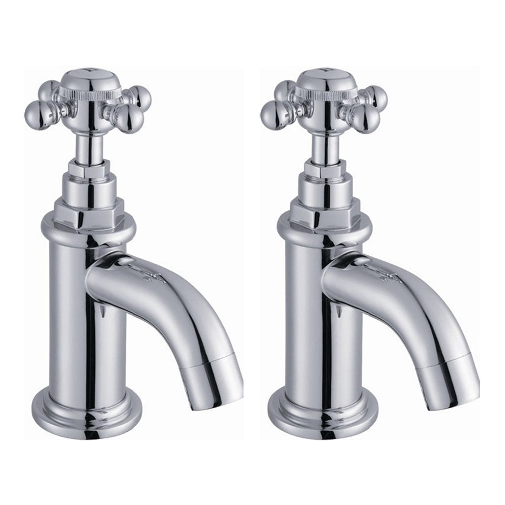 Astini Old Traditional Chrome Hot and Cold Bath Taps V003