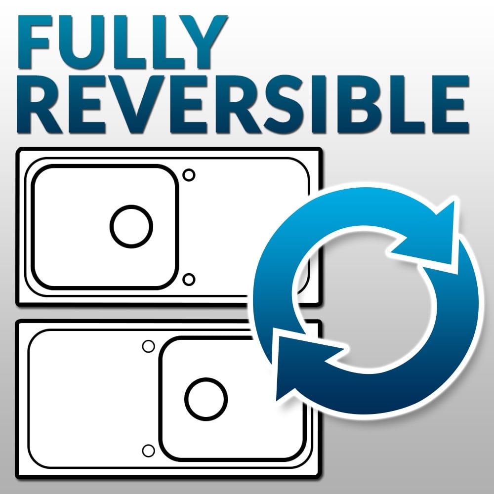 Astini Xeron 1.0 Bowl SMC Synthetic Reversible Kitchen Sink & Waste