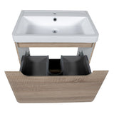 Astini Monza 600mm Fluted Country Oak Floor Standing Vanity Unit