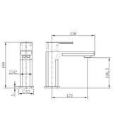 Astini Quadrado Chrome Square Eco Basin Mixer Tap & Waste