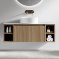 Astini Flauto 1000mm Wall Hung 2 Side Storage Vanity Unit With Counter Top