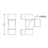 Floplast 40MM ABS Solvent Weld Swept Tee