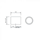 40MM ABS Solvent Weld Straight Coupling Floplast